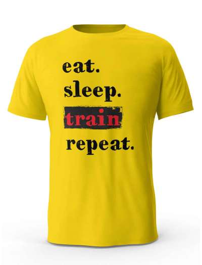 Koszulka Męska,Eat Sleep Train, Prezent Dla Mężczyzny