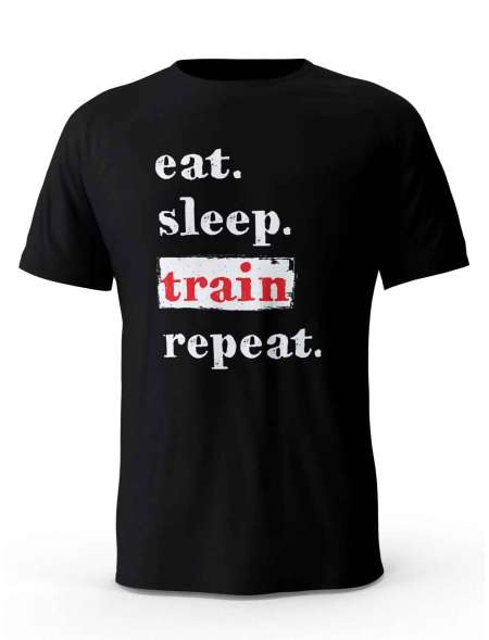 Koszulka Męska,Eat Sleep Train, Prezent Dla Mężczyzny