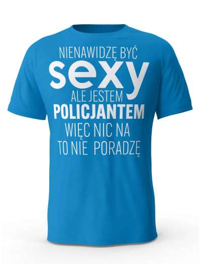 Koszulka Męska, Sexy Policjant, Prezent Dla Mężczyzny