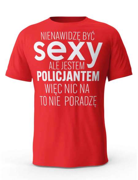 Koszulka Męska, Sexy Policjant, Prezent Dla Mężczyzny