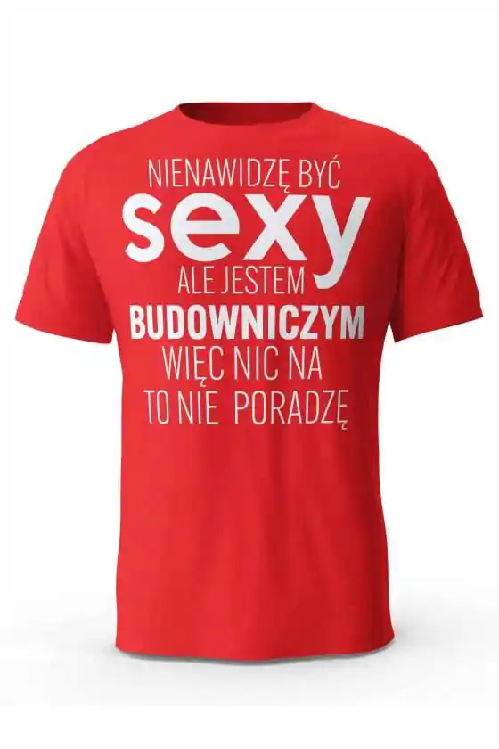 Koszulka Męska, Sexy Budowniczy, Prezent Dla Mężczyzny
