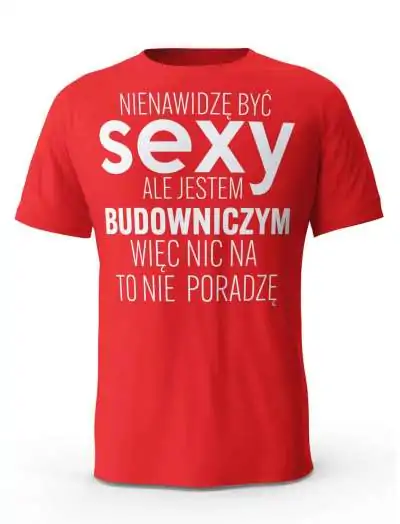 Koszulka Męska, Sexy Budowniczy, Prezent Dla Mężczyzny