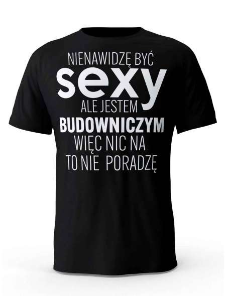 Koszulka Męska, Sexy Budowniczy, Prezent Dla Mężczyzny