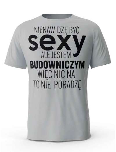 Koszulka Męska, Sexy Budowniczy, Prezent Dla Mężczyzny