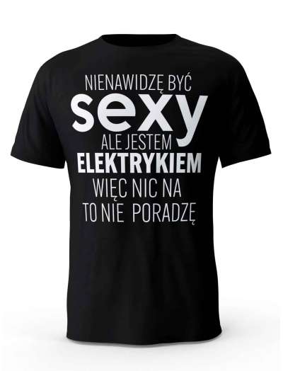 Koszulka Męska, Sexy Elektryk, Prezent Dla Mężczyzny