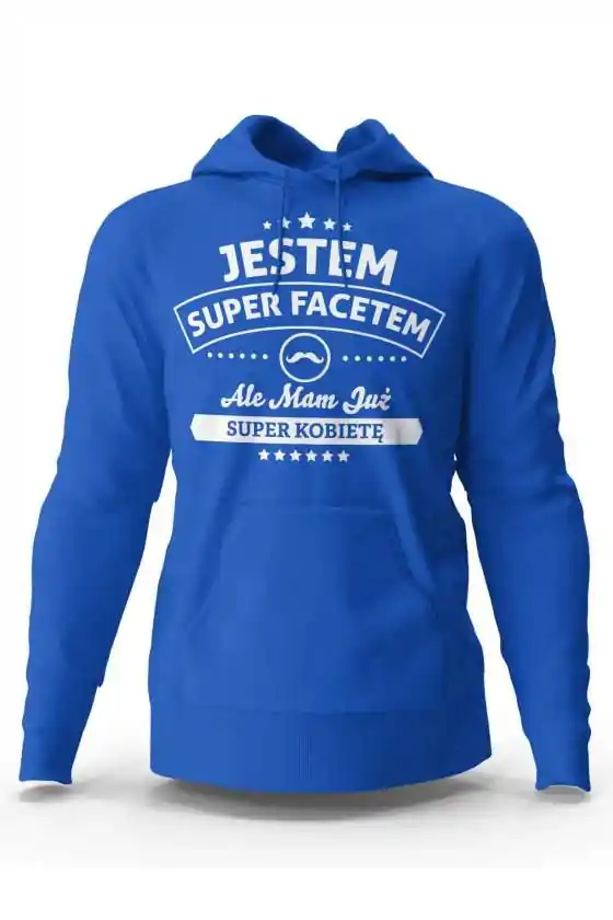 Bluza Męska z Kapturem Jestem Super Facetem