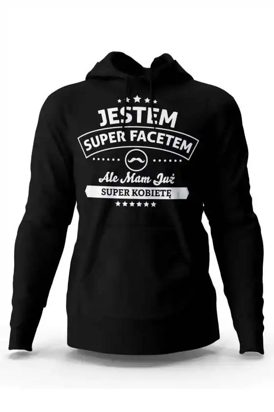 Bluza Męska z Kapturem Jestem Super Facetem