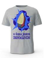 Koszulka Męska, W Domu Jestem Ironmanem, Prezent Dla Mężczyzny