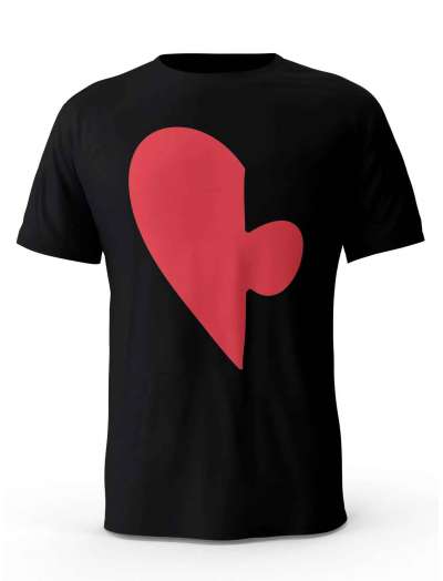 Koszulka Męska Serce Lewe, Prezent Dla Mężczyzny