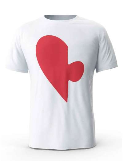Koszulka Męska Serce Lewe, Prezent Dla Mężczyzny