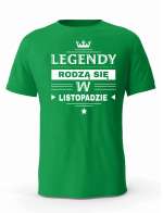 Koszulka Męska, Legendy Rodzą Się w Listopadzie, Prezent Dla Mężczyzny