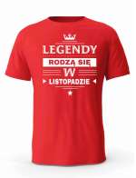 Koszulka Męska, Legendy Rodzą Się w Listopadzie, Prezent Dla Mężczyzny