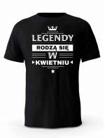 Koszulka Męska, Legendy Rodzą Się w Kwietniu, Prezent Dla Mężczyzny
