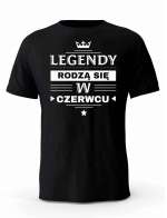 Koszulka Męska, Legendy Rodzą Się w Czerwcu, Prezent Dla Mężczyzny