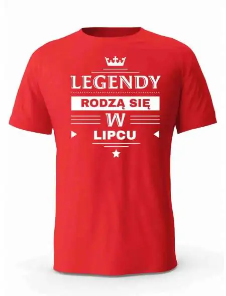 Koszulka Męska, Legendy Rodzą Się w Lipcu, Prezent Dla Mężczyzny