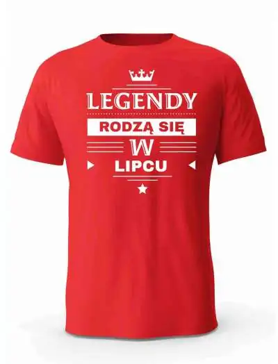 Koszulka Męska, Legendy Rodzą Się w Lipcu, Prezent Dla Mężczyzny