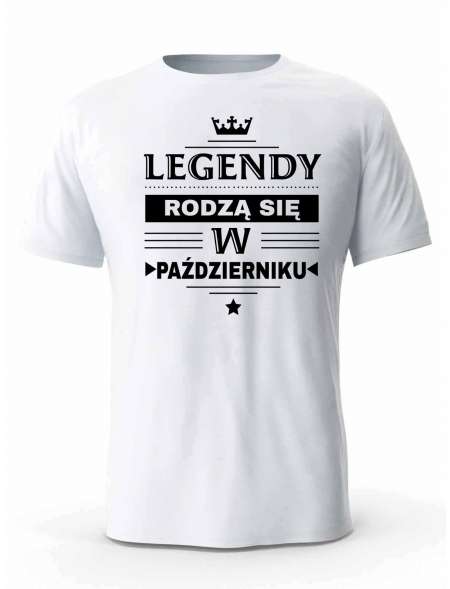 Koszulka Męska, Legendy Rodzą Się w Październiku, Prezent Dla Mężczyzny