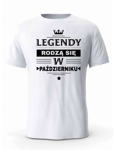 Koszulka Męska, Legendy Rodzą Się w Październiku, Prezent Dla Mężczyzny