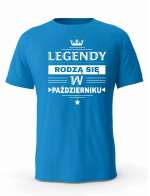 Koszulka Męska, Legendy Rodzą Się w Październiku, Prezent Dla Mężczyzny