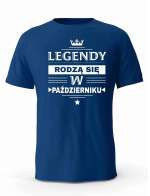 Koszulka Męska, Legendy Rodzą Się w Październiku, Prezent Dla Mężczyzny
