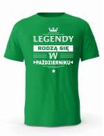 Koszulka Męska, Legendy Rodzą Się w Październiku, Prezent Dla Mężczyzny
