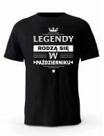 Koszulka Męska, Legendy Rodzą Się w Październiku, Prezent Dla Mężczyzny