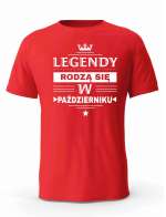 Koszulka Męska, Legendy Rodzą Się w Październiku, Prezent Dla Mężczyzny