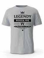 Koszulka Męska, Legendy Rodzą Się w Październiku, Prezent Dla Mężczyzny