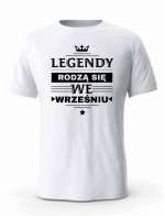 Koszulka Męska, Legendy Rodzą Się w Wrześniu, Prezent Dla Mężczyzny