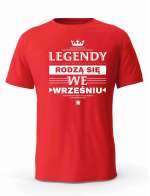 Koszulka Męska, Legendy Rodzą Się w Wrześniu, Prezent Dla Mężczyzny