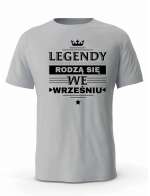 Koszulka Męska, Legendy Rodzą Się w Wrześniu, Prezent Dla Mężczyzny