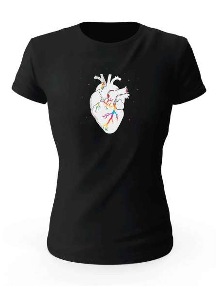 Koszulka Damska, Serce LGBT, Prezent Dla Kobiety