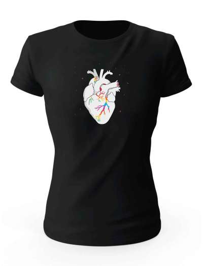 Koszulka Damska, Serce LGBT, Prezent Dla Kobiety