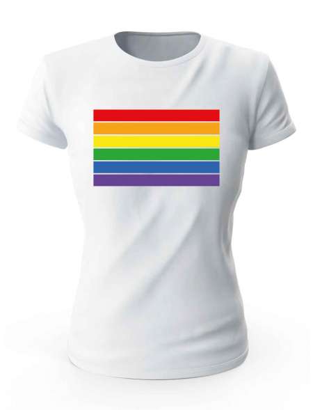 Koszulka Damska, Flaga LGBT, Prezent Dla Kobiety