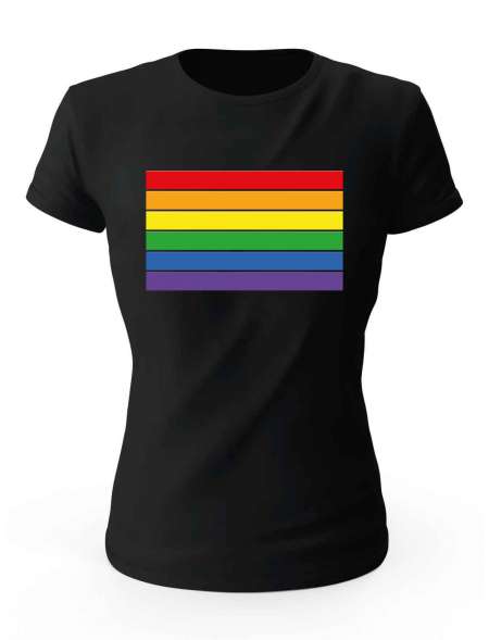 Koszulka Damska, Flaga LGBT, Prezent Dla Kobiety