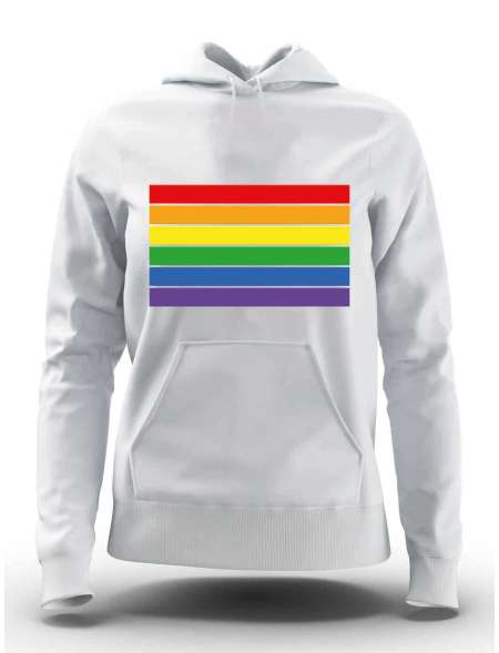 Bluza Damska z Kapturem, Flaga LGBT