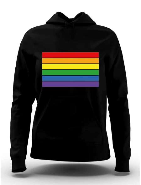 Bluza Damska z Kapturem, Flaga LGBT