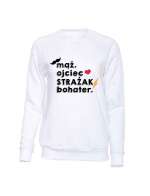 Bluza Męska Bez Kaptura, Mąż Ojciec Strażak Bohater