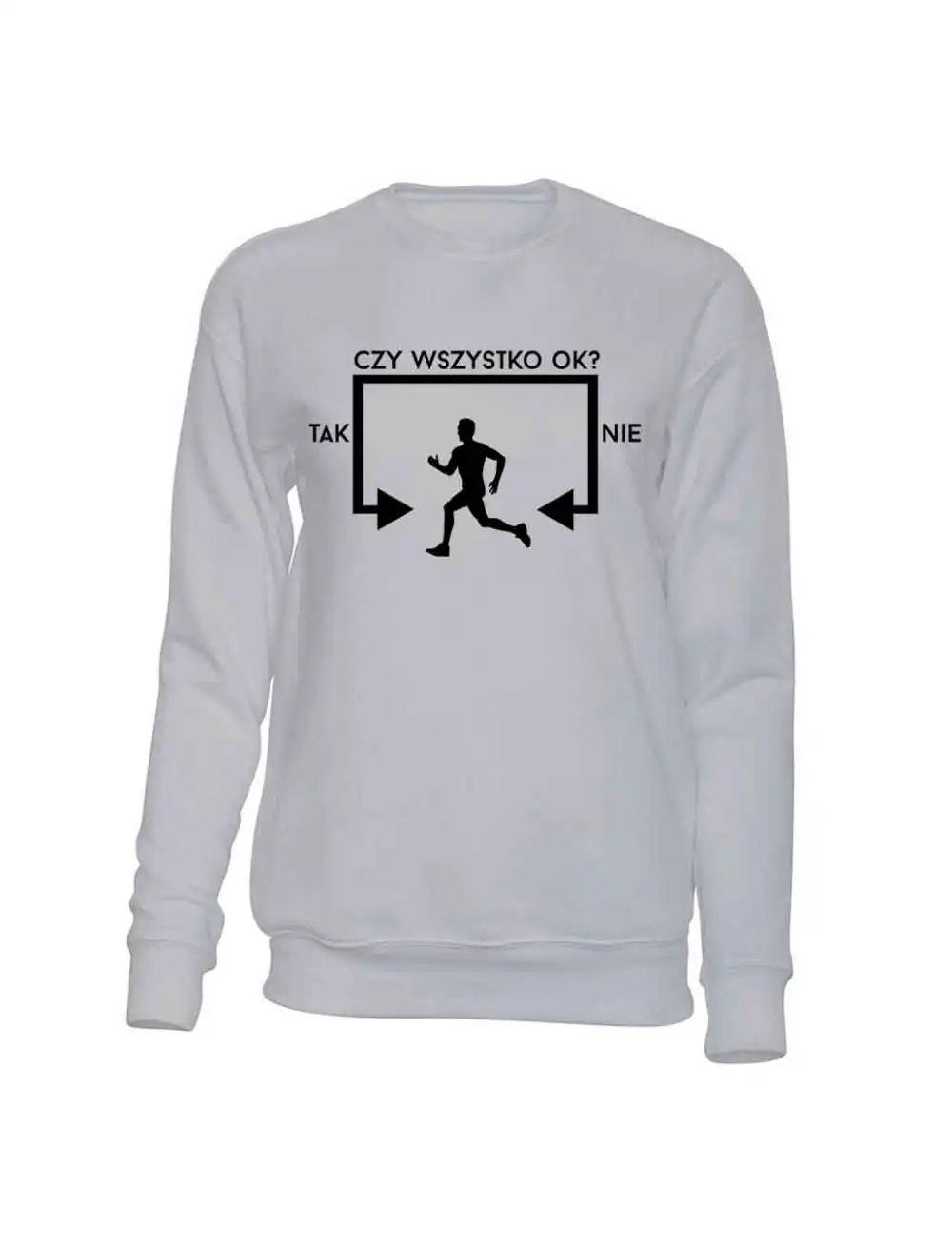 Bluza Męska Bez Kaptura, Czy Wszystko Ok? Biegacz Bluza Męska Bez Kaptura, Czy Wszystko Ok? Biegacz