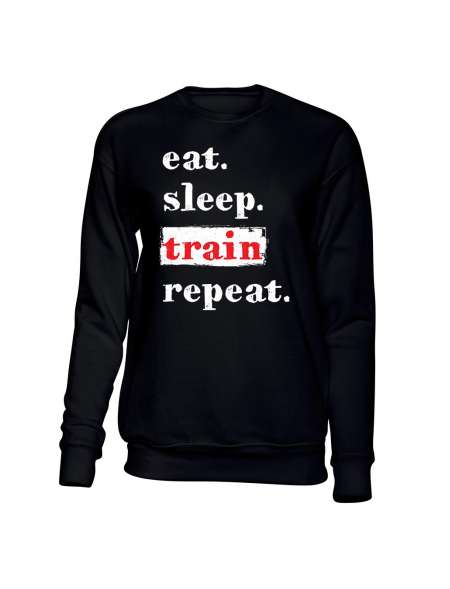 Bluza Bez Kaptura, Eat. Sleep. Train. Repeat.