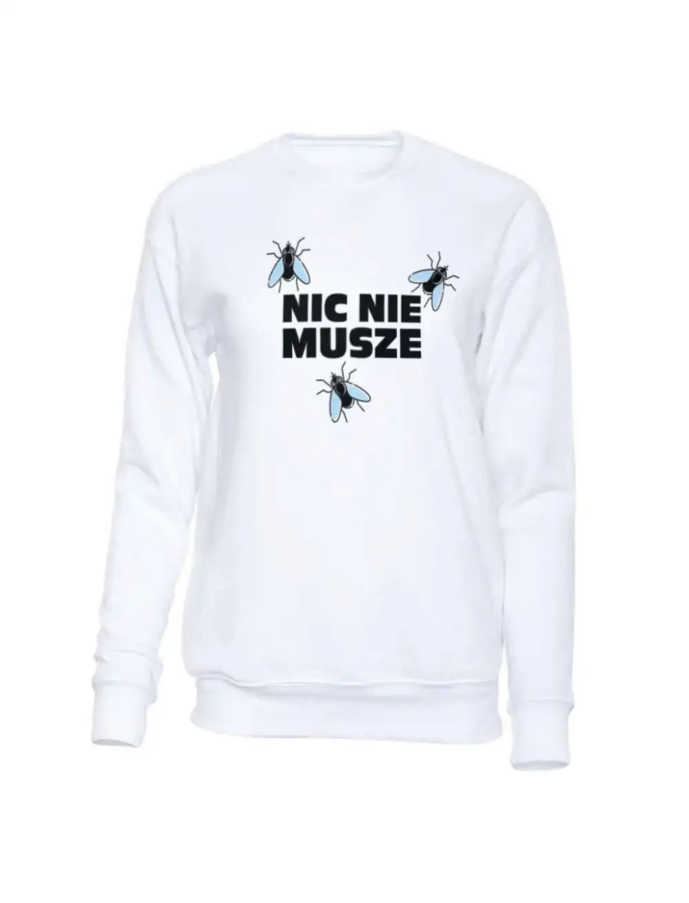  Bluza Męska Bez Kaptura, Nic Nie Musze