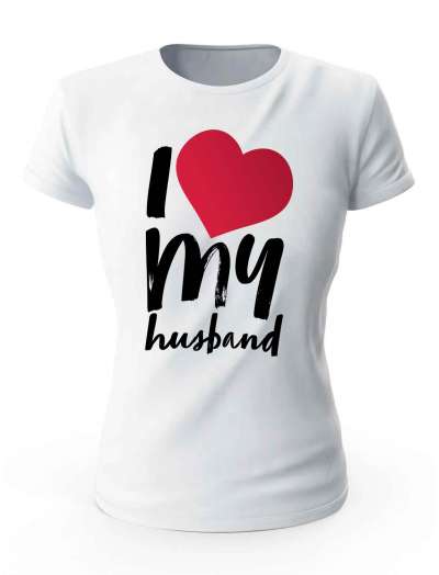 Koszulka Damska, I Love My Husband, Prezent Dla Kobiety