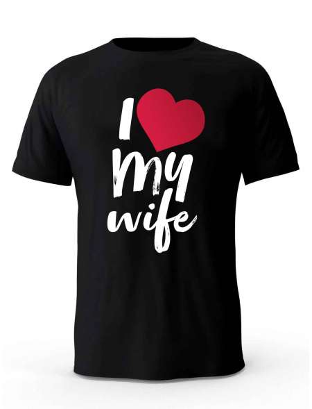 Koszulka Męska, I Love My Wife, Prezent Dla Mężczyzny