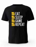 Koszulka Męska, Eat Sleep Game Repeat, Prezent Dla Mężczyzny