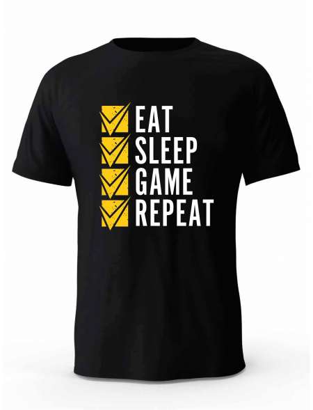 Koszulka Męska, Eat Sleep Game Repeat, Prezent Dla Mężczyzny