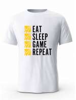 Koszulka Męska, Eat Sleep Game Repeat, Prezent Dla Mężczyzny