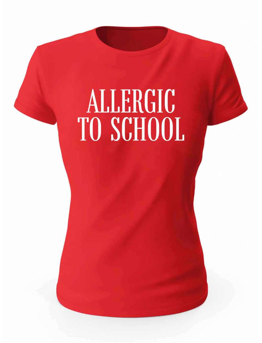Koszulka Allergic To School, T-shirt Damski, Prezent