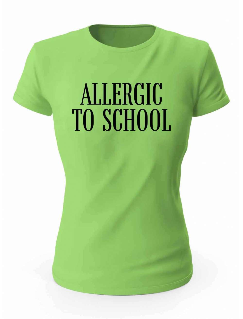 Koszulka Allergic To School, T-shirt Damski, Prezent