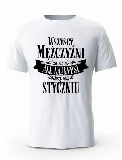 Koszulka Męska, Najlepsi  Rodzą Się w Styczniu, Prezent Dla Mężczyzny