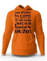 Bluza Męska Z Kapturem, Jak Włosy Są Ładne To Nie Musi Być Ich Kuźwa Dużo